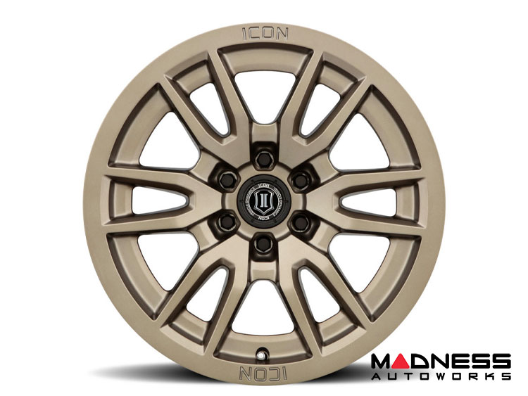 Ford Bronco Custom Wheels (1) - Vector 6 - Bronze - 17 X 8.5 / 6 x 5.5 / 0 / 4.75" - Icon 